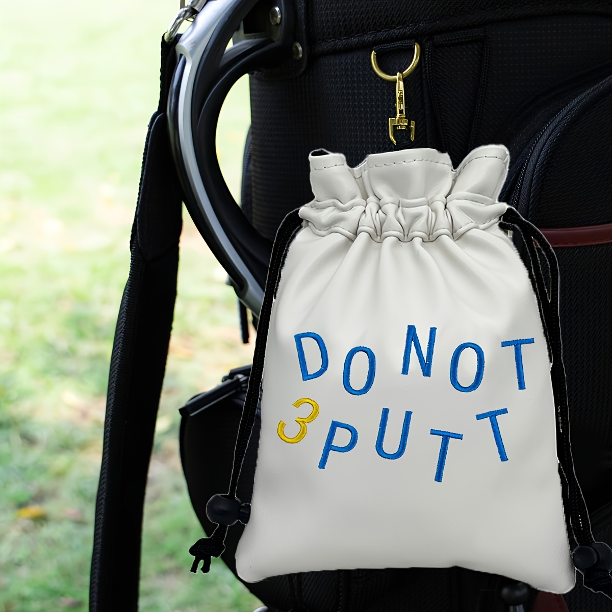 ゴルフボールバッグ1個、PU素材に精巧な刺繍入り、持ち運び可 - Golf Bag のレビューと価格