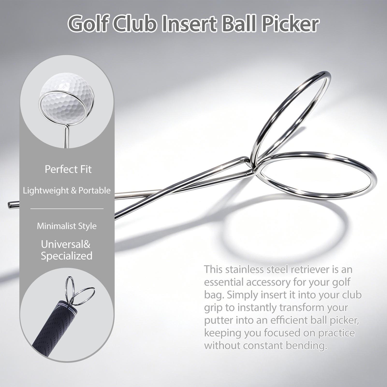 ゴルフボールレトリバー ポータブル挿入式キャッチャー ステン - Golf Putter のレビューと価格